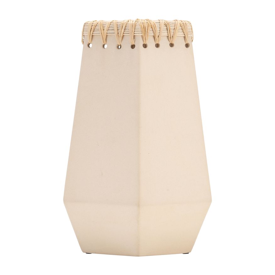 Sagebrook 11" Ceramic Vase With Weaving - Natural