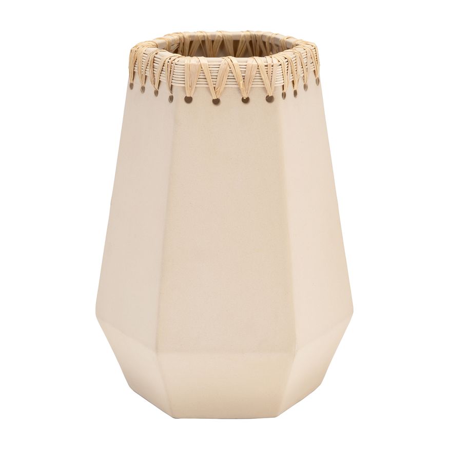 Sagebrook 11" Ceramic Vase With Weaving - Natural