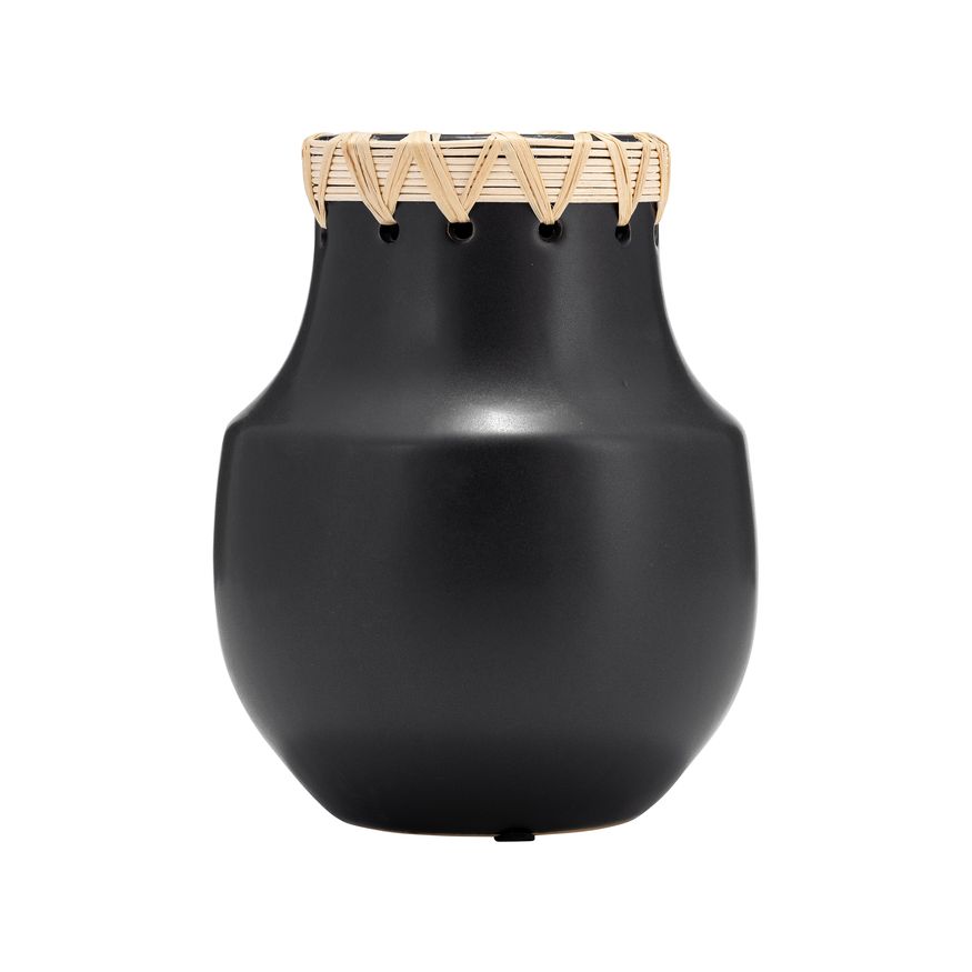 Sagebrook - 7" Ceramic Vase With Weaving