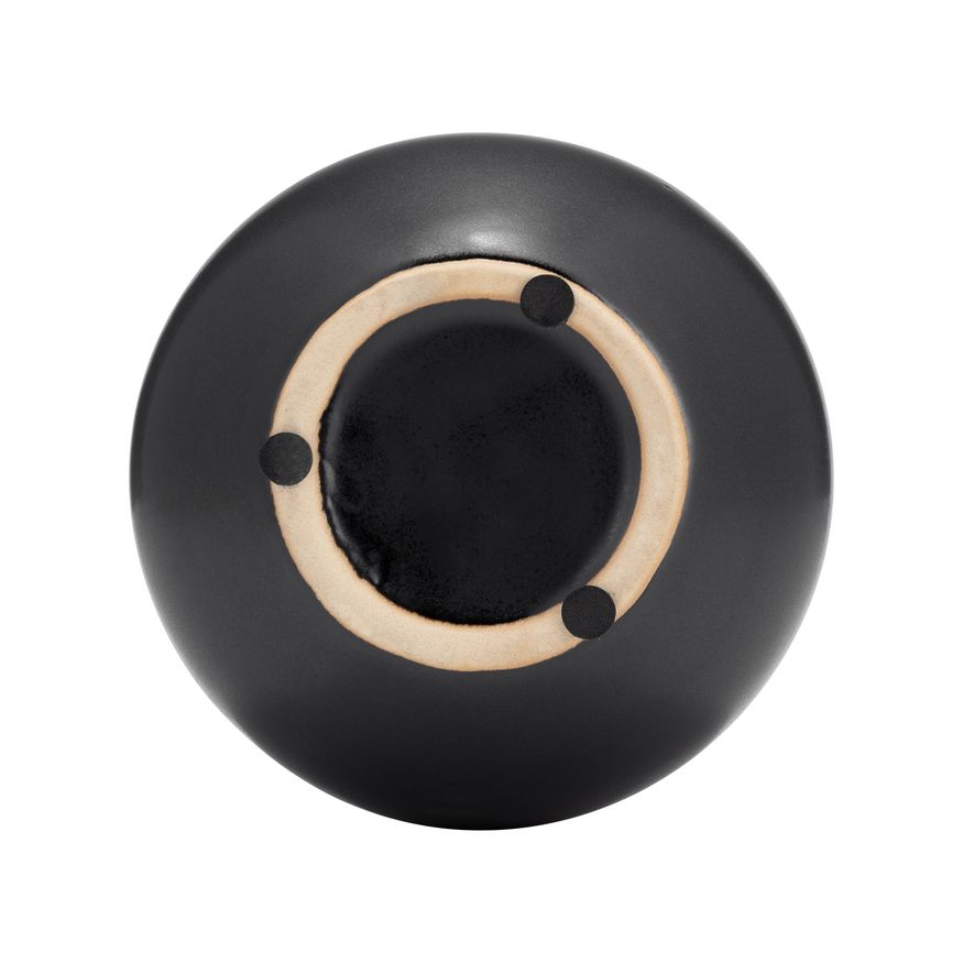 Sagebrook 7" Ceramic Vase With Weaving - Black