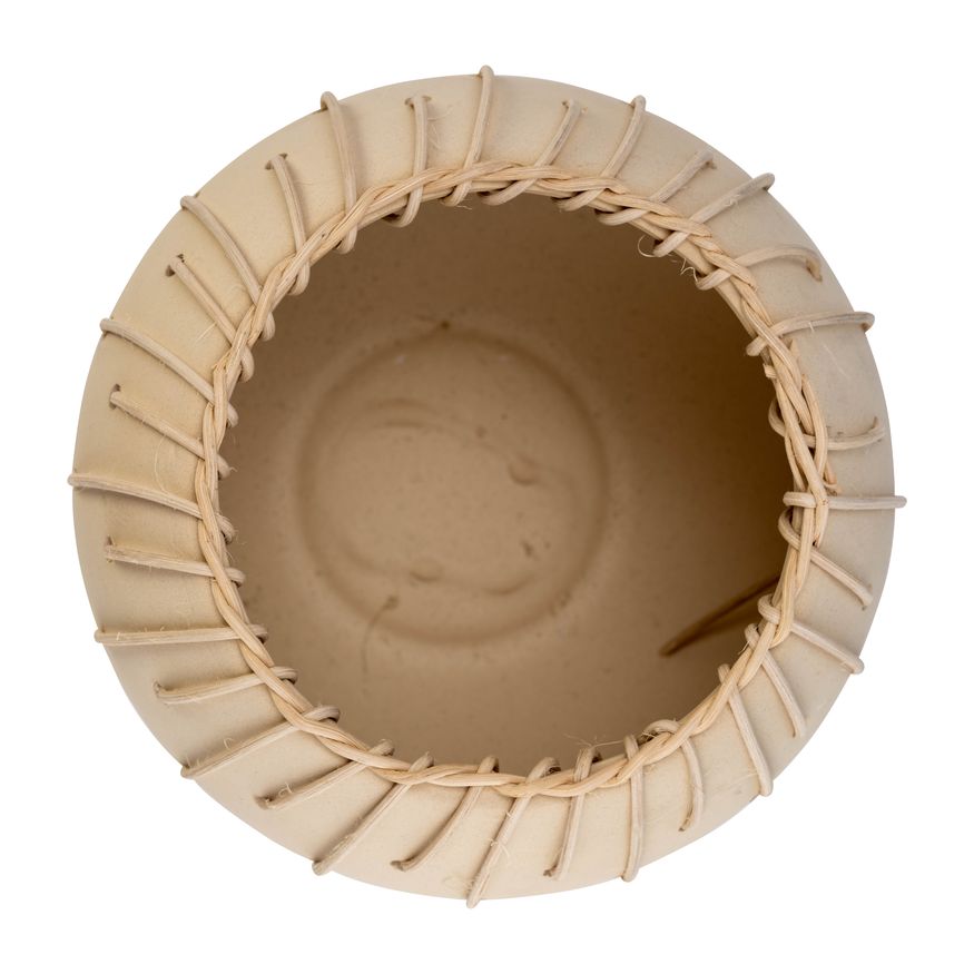 Sagebrook - 9" Ceramic Bowl With Weaving in Natural