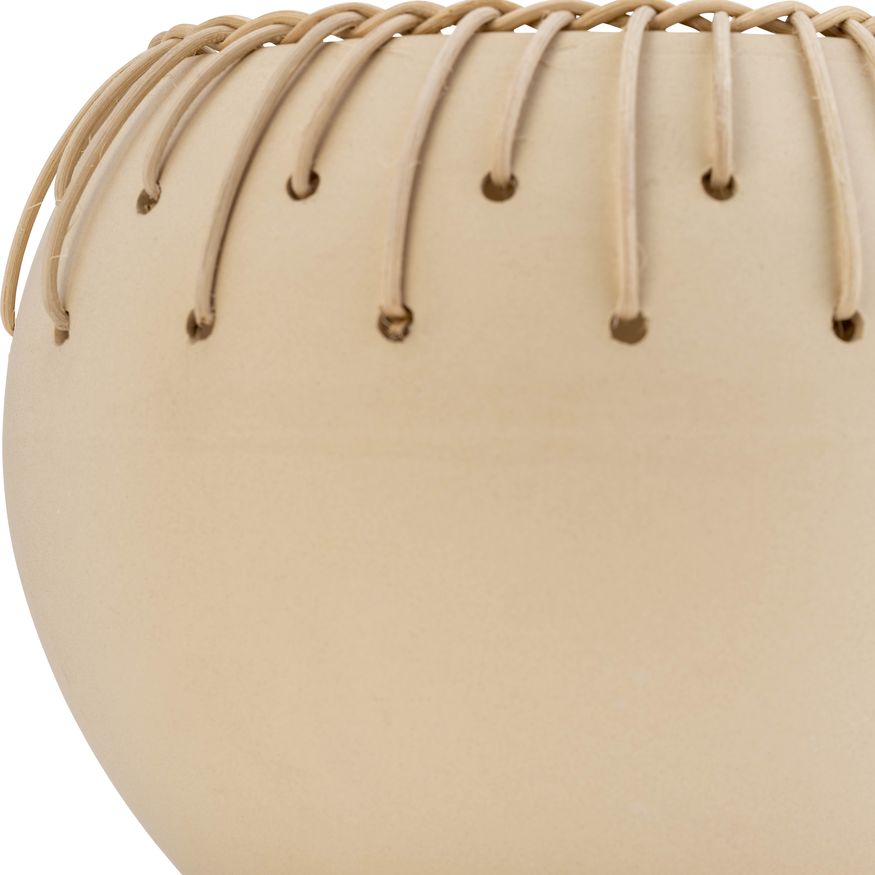 Sagebrook - 9" Ceramic Bowl With Weaving in Natural