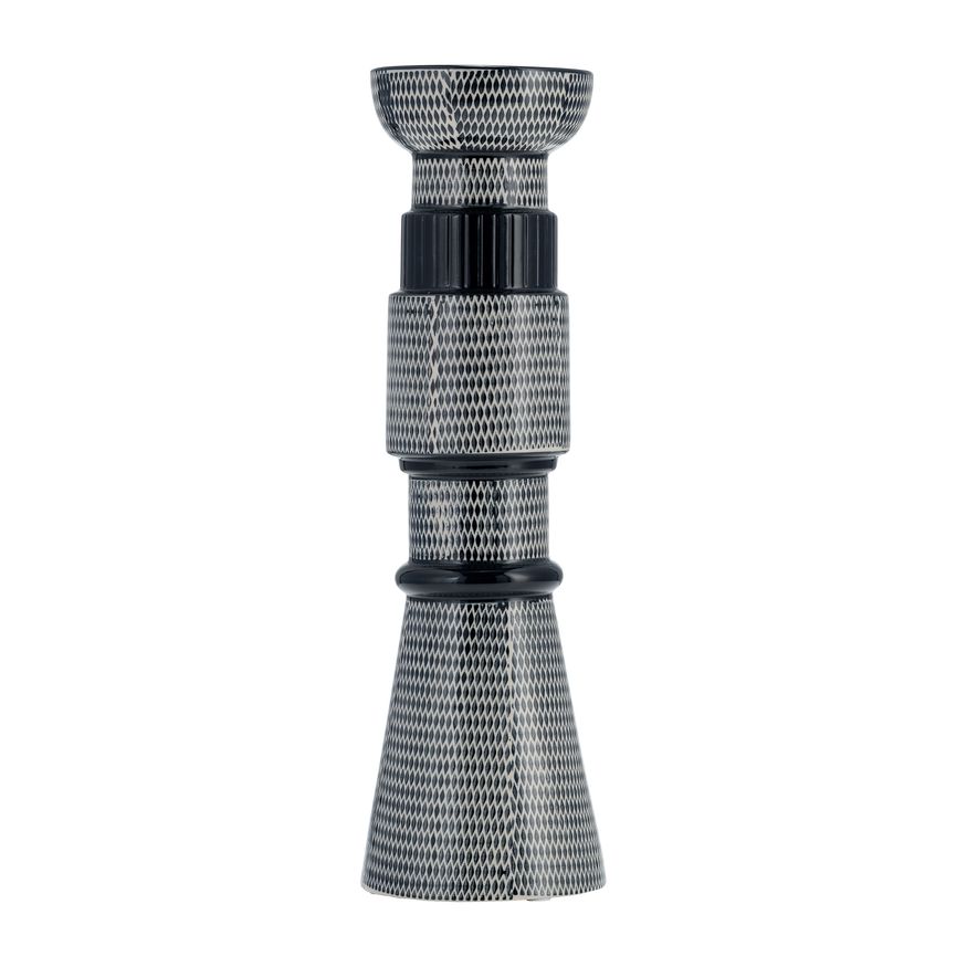 Sagebrook - 12" Ceramic Dotted Pillar Candle Holder