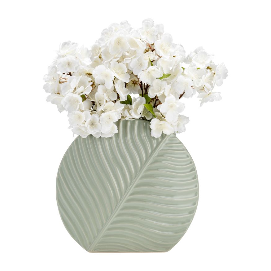 Sagebrook - 7" Ceramic Round Botanical Vase
