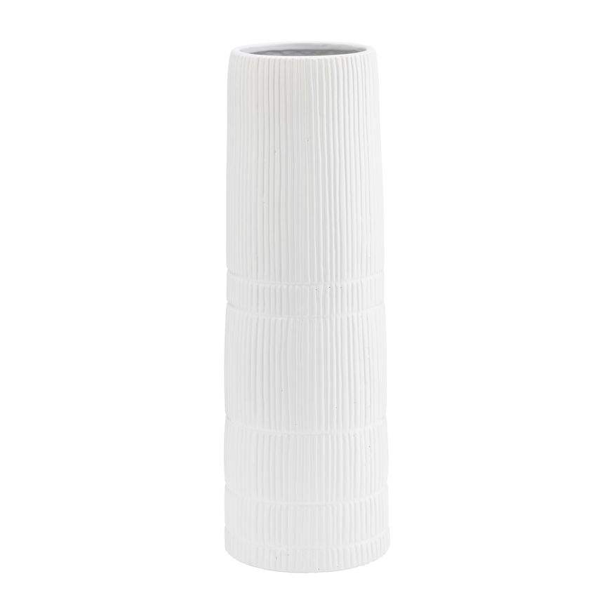 Sagebrook 18" Ceramic Lined Cylinder Vase - White