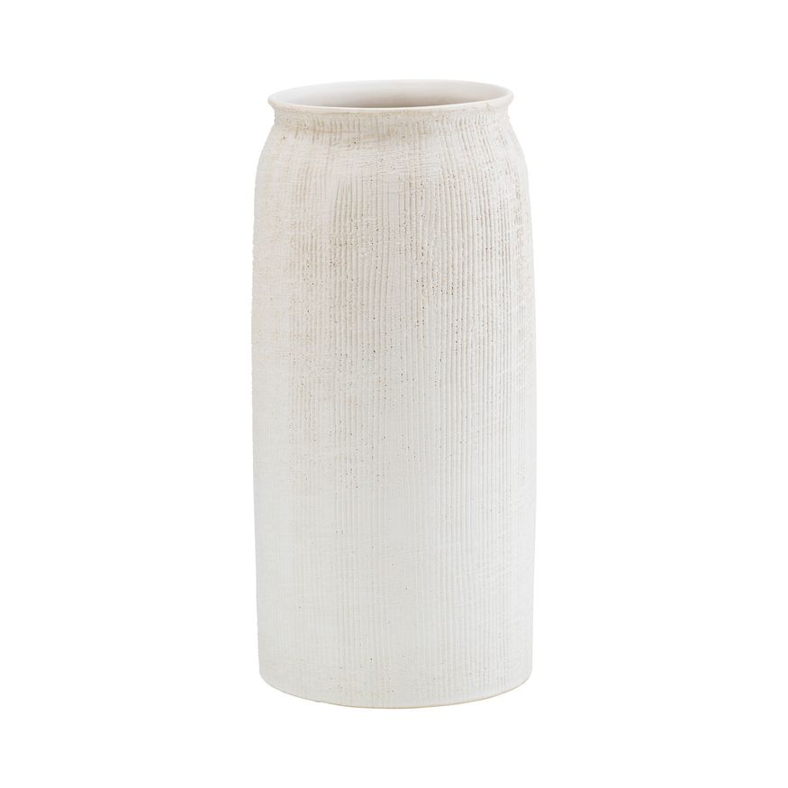 Sagebrook - 13" Ceramic Ridged Vase
