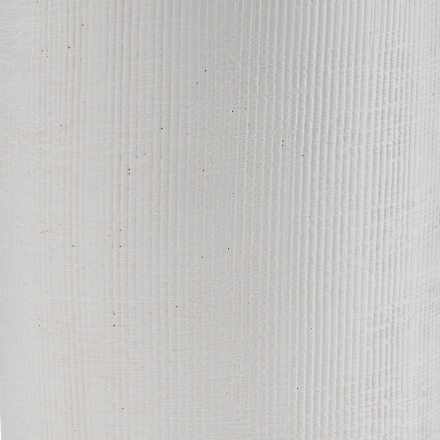 Sagebrook 16" Ceramic Ridged Vase - White