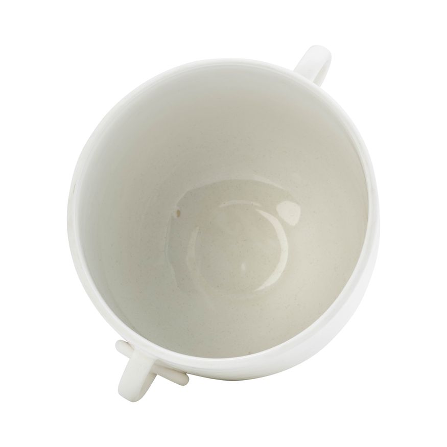 Sagebrook 10" Ceramic Vase With Handles - White