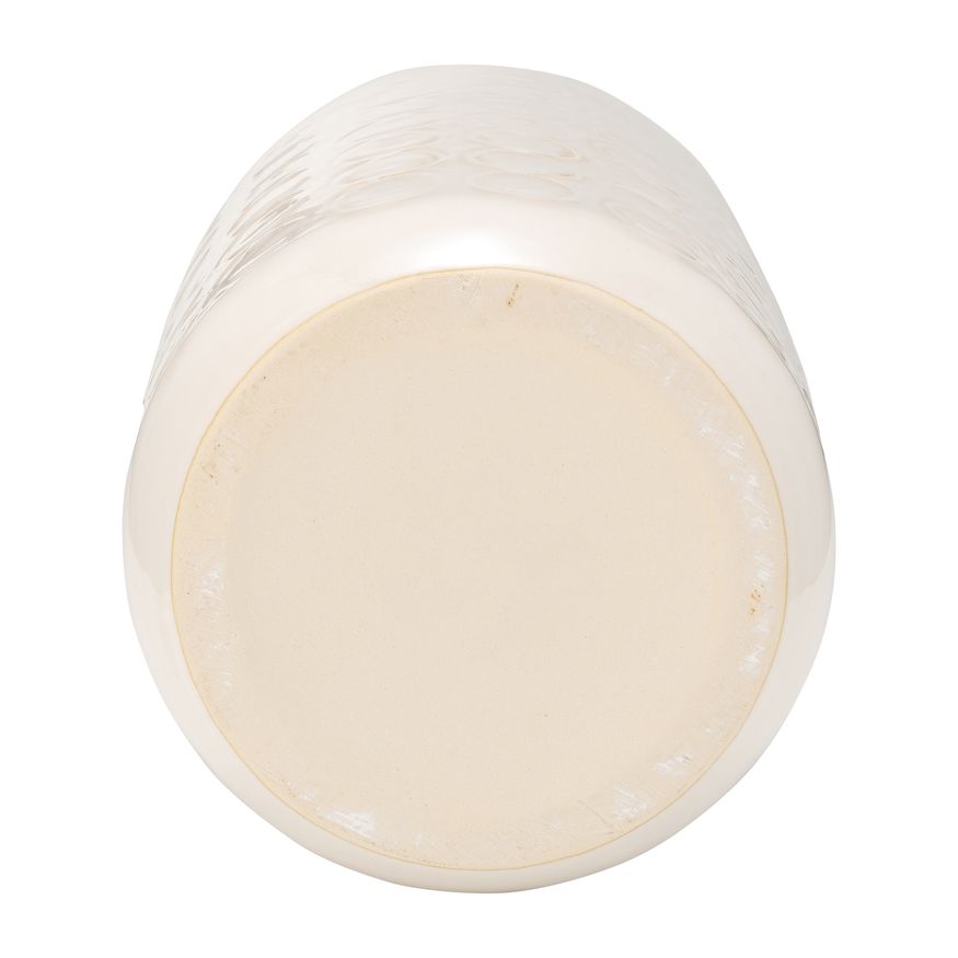 Sagebrook 16" Ceramic Circles Vase - Beige
