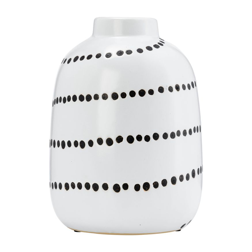 Sagebrook - 9" Ceramic Spiral Dot Flower Vase
