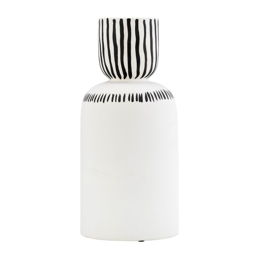 Sagebrook - 11" Ceramic Sleeping Man Flower Vase in White/Black