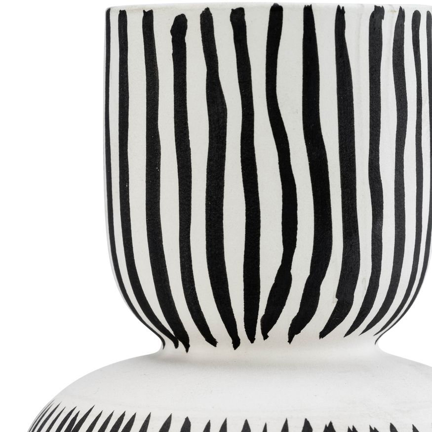 Sagebrook - 11" Ceramic Sleeping Man Flower Vase in White/Black