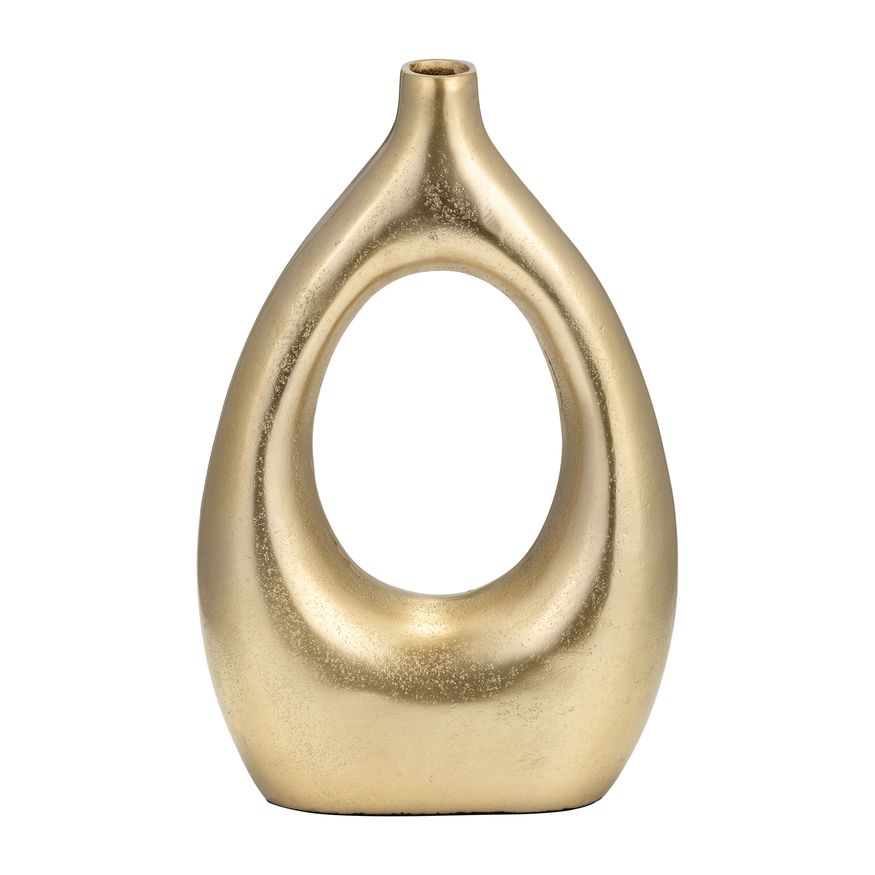 Sagebrook - 10" Metal Open Cut Vase
