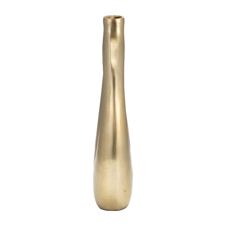 Sagebrook 14" Metal Open Cut Vase - Gold
