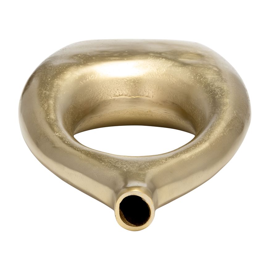Sagebrook 14" Metal Open Cut Vase - Gold