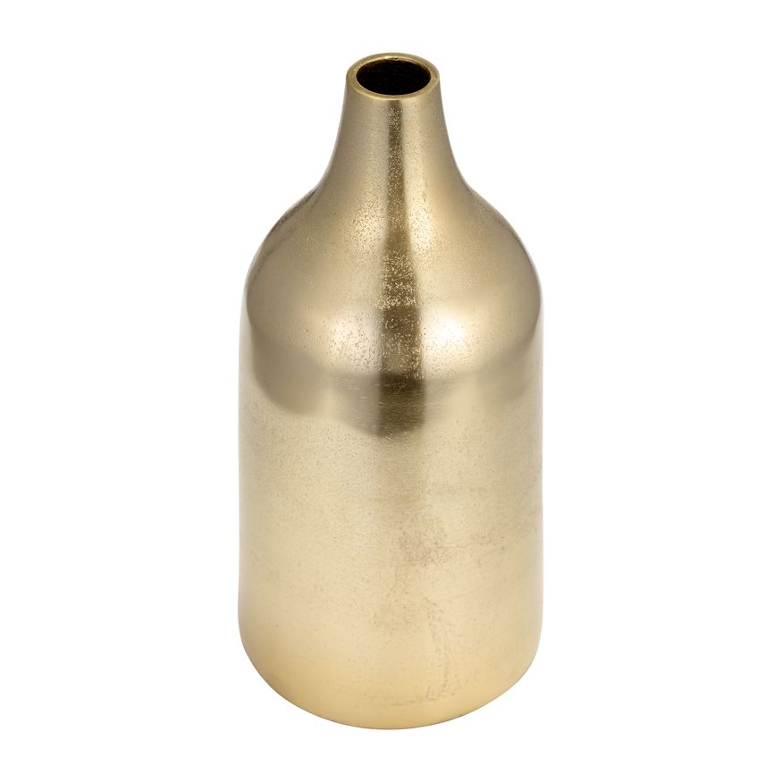 Sagebrook 12" Metal Bottle Vase - Gold