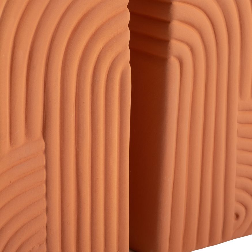 Sagebrook 13"x10" Ceramic Arches Bookends (Set Of 2) - Terracotta
