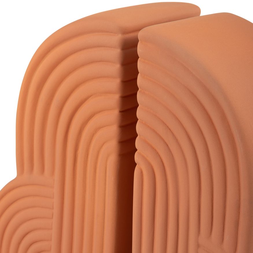 Sagebrook 13"x10" Ceramic Arches Bookends (Set Of 2) - Terracotta