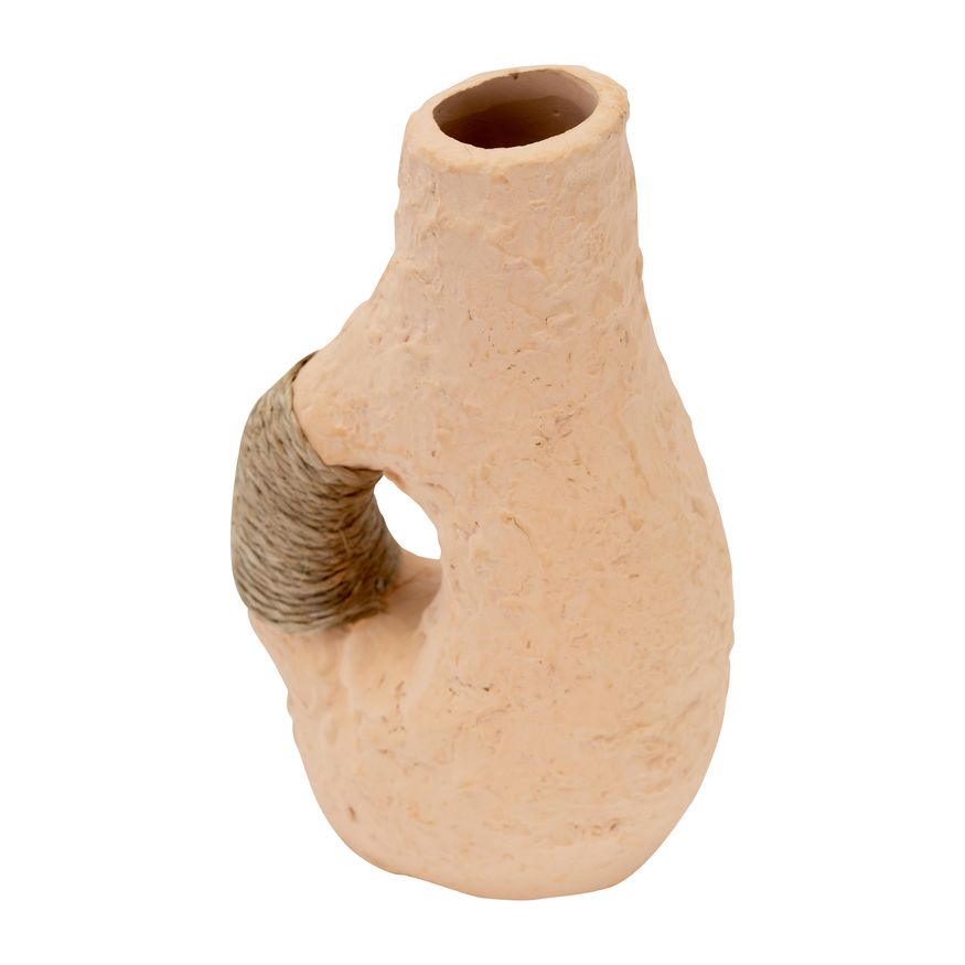 Sagebrook - 11" Terracotta Single Handle With Twine Vase