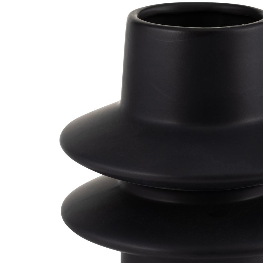 Sagebrook 11" Ceramic Modern Vase - Black