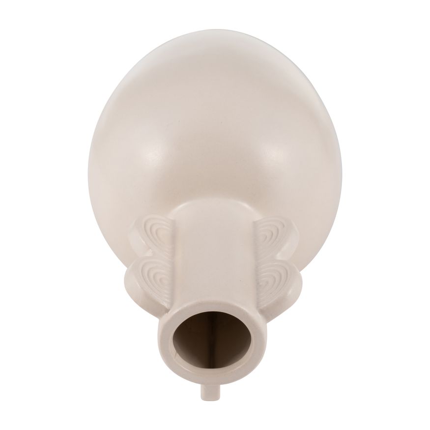 Sagebrook 9" Ceramic Eared Vase - Cotton