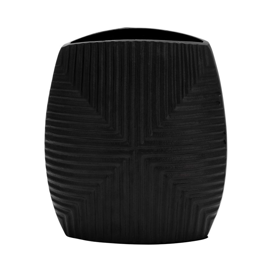 Sagebrook - 10" Metal Ribbed Vase