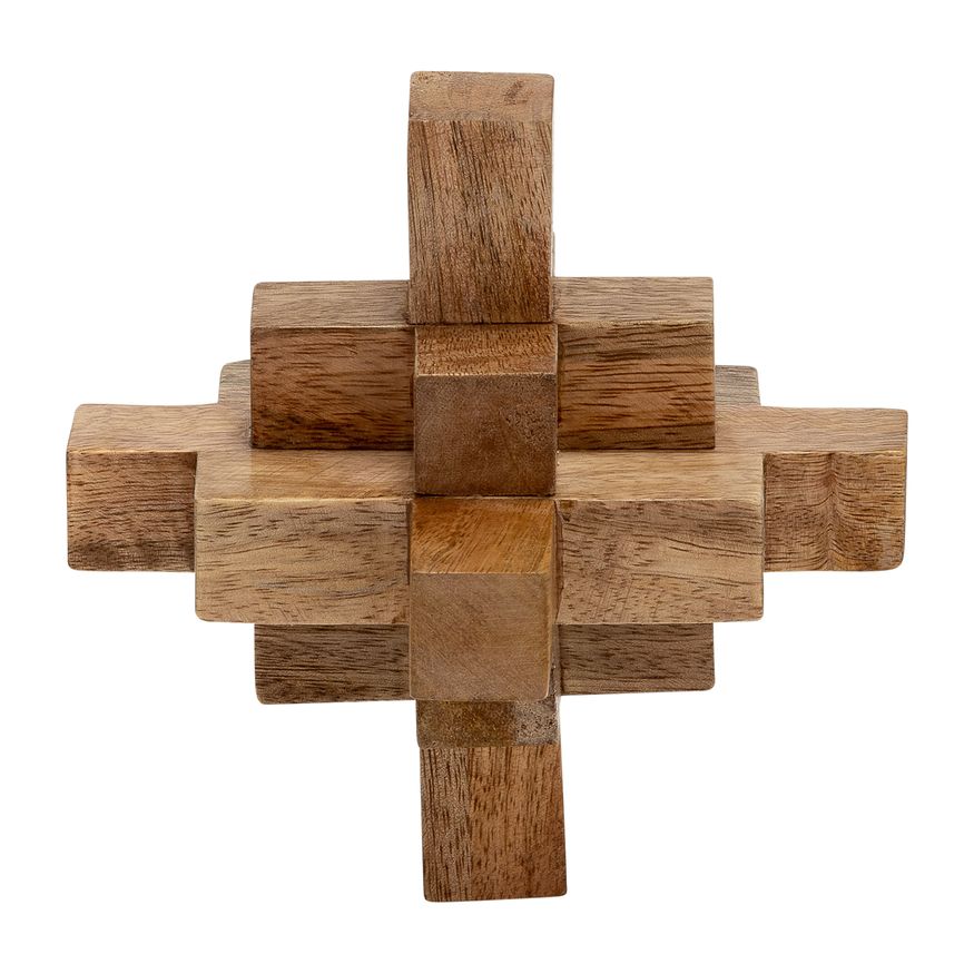 Sagebrook - 6" Wood Geometric Orb in Natural