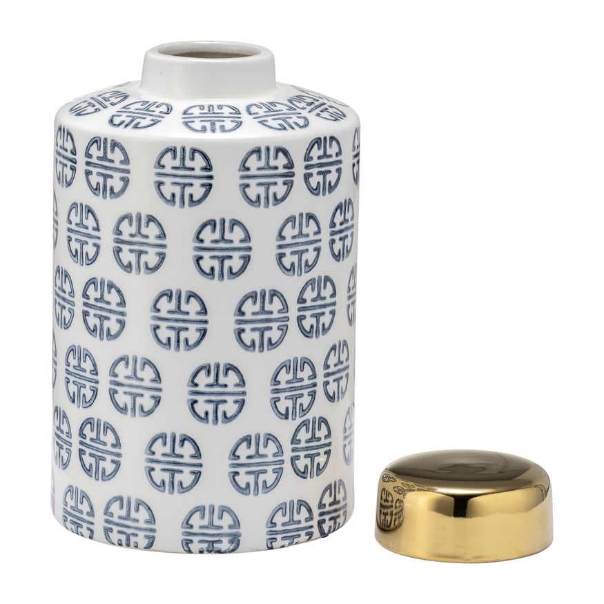 Sagebrook - 13" Ceramic Modern Ginger Jar