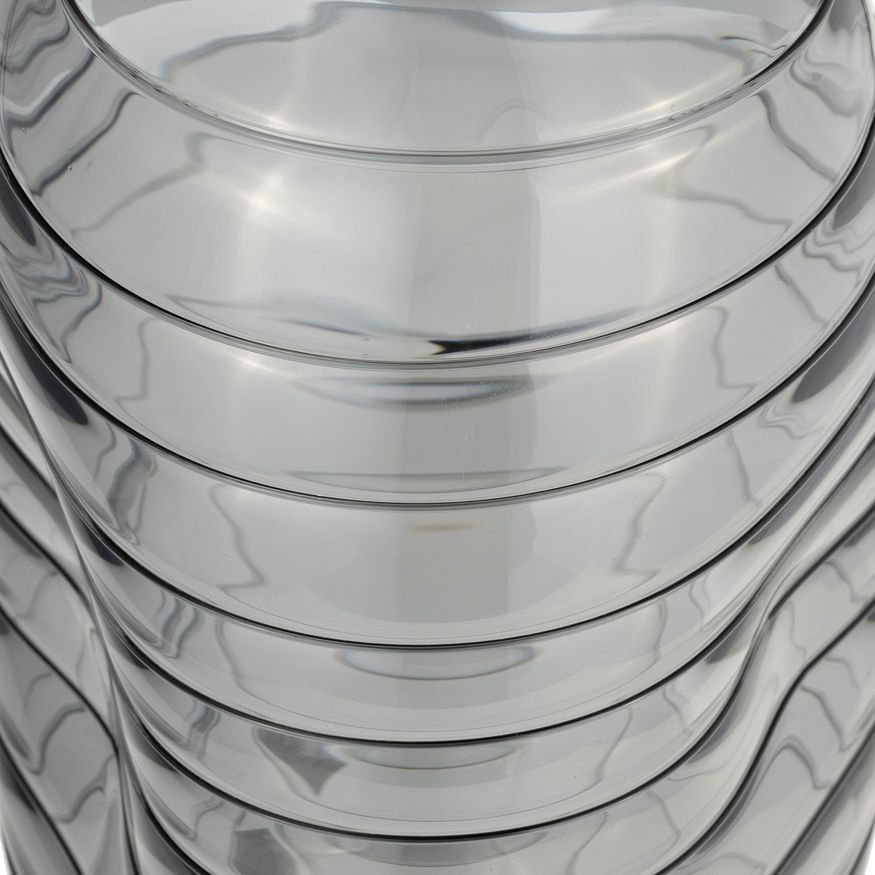Sagebrook 14" Glass Pinched Vase - Smoke