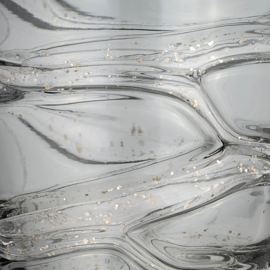 Sagebrook - 13" Glass Veined Vase in Smoke