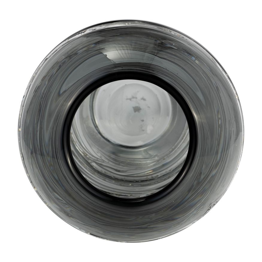Sagebrook - 13" Glass Veined Vase in Smoke