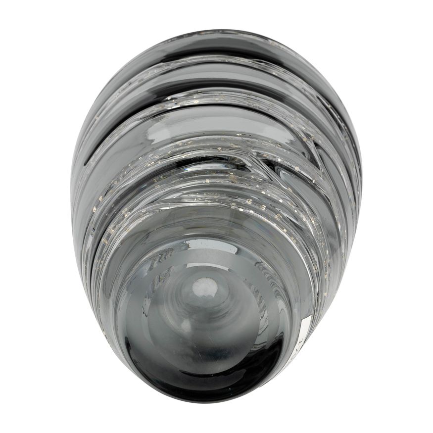 Sagebrook - 13" Glass Veined Vase in Smoke