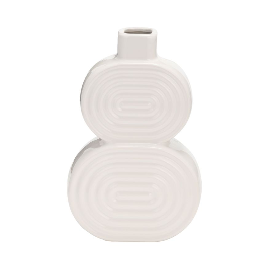 Sagebrook - 10" Ceramic Stacked Circles Vase
