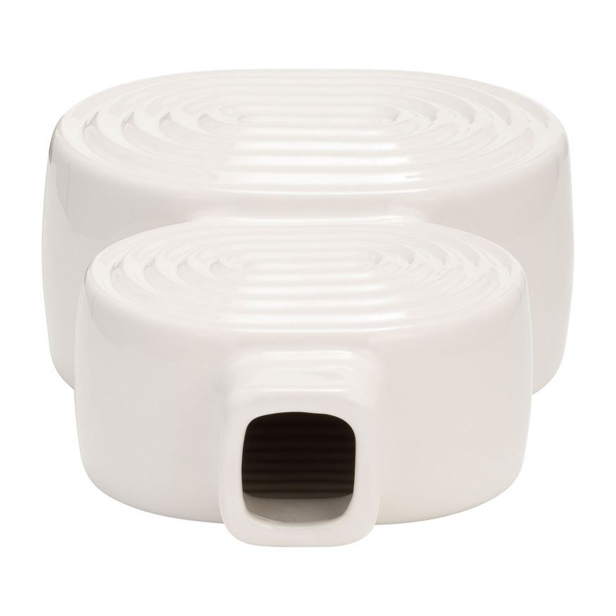 Sagebrook 10" Ceramic Stacked Circles Vase - White