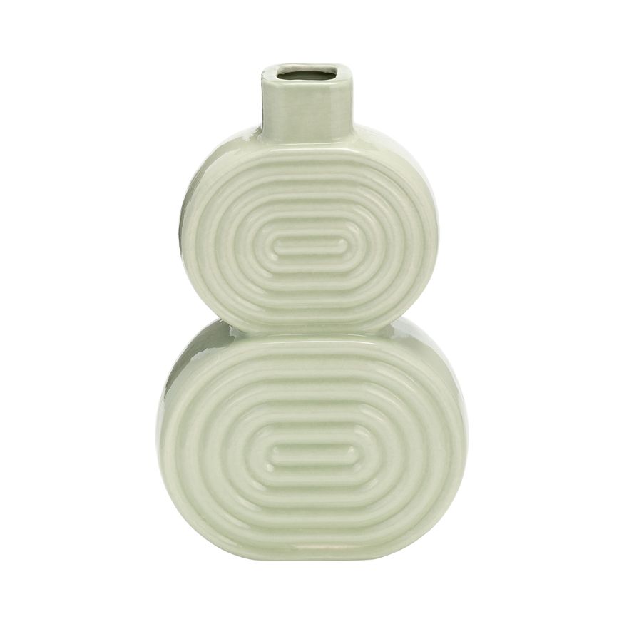 Sagebrook - 10" Ceramic Stacked Circles Vase