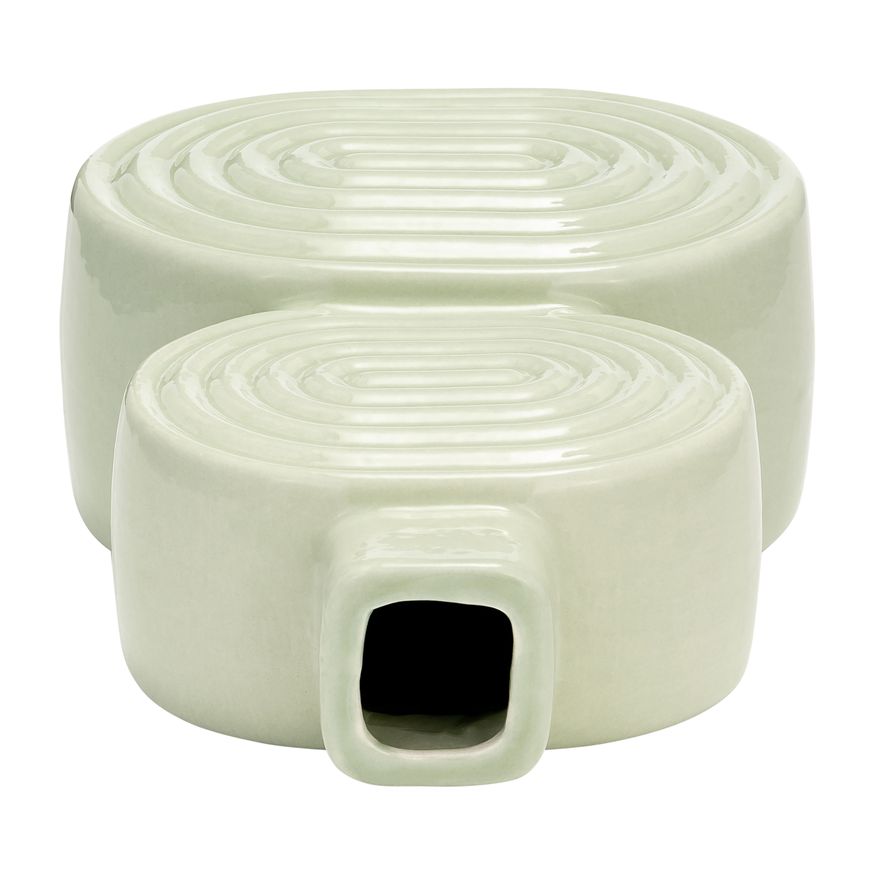 Sagebrook 10" Ceramic Stacked Circles Vase - Cucumber