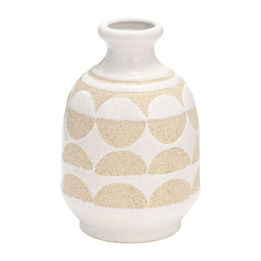 Sagebrook - 10" Ceramic Half Circles Vase