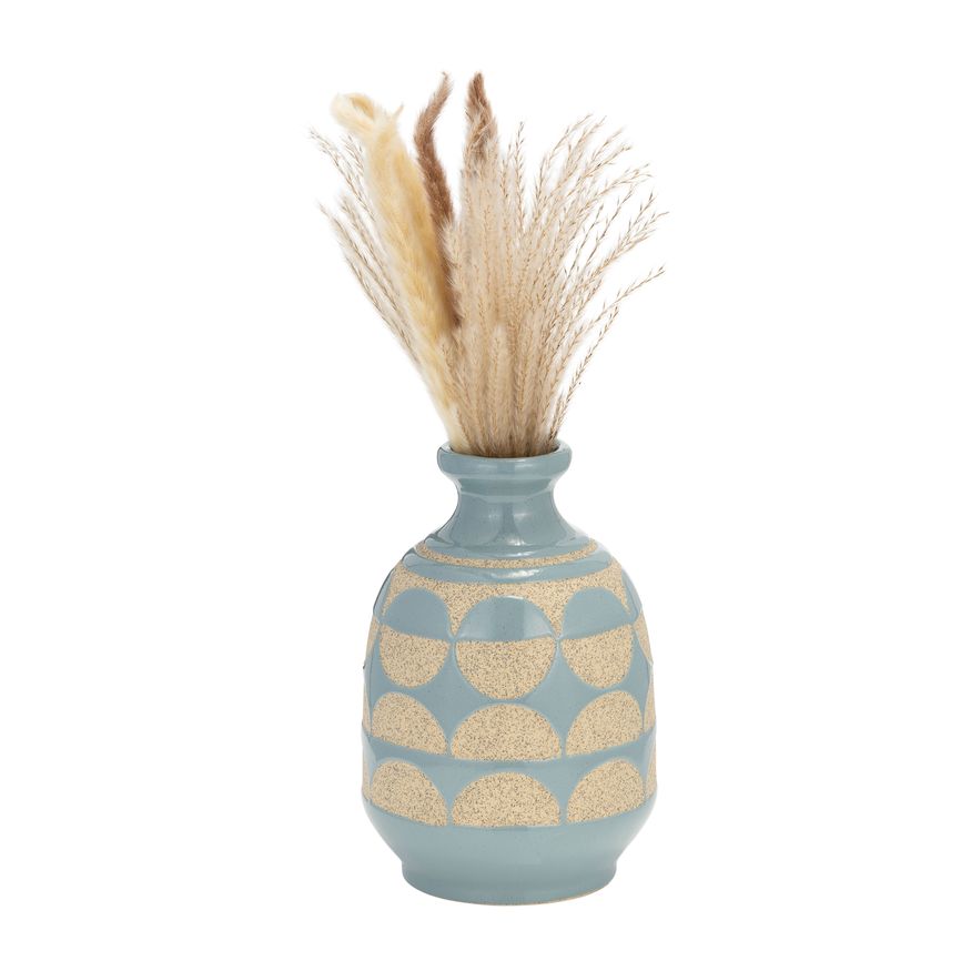 Sagebrook - 10" Ceramic Half Circles Vase