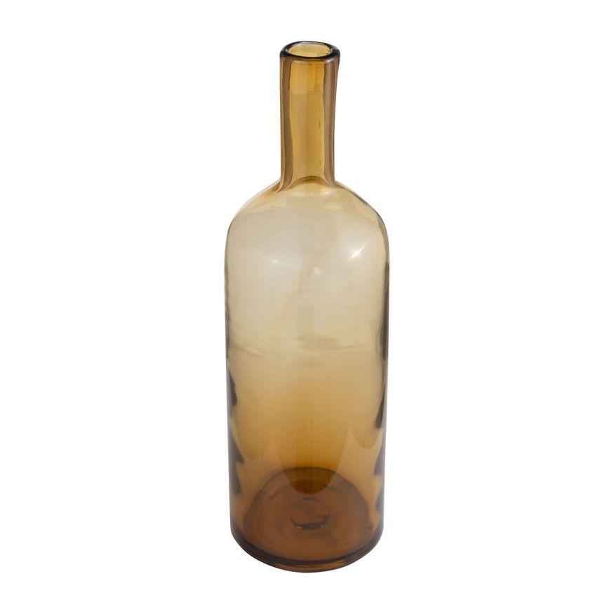 Sagebrook 20" Glass Bottle With Stopper - Amber