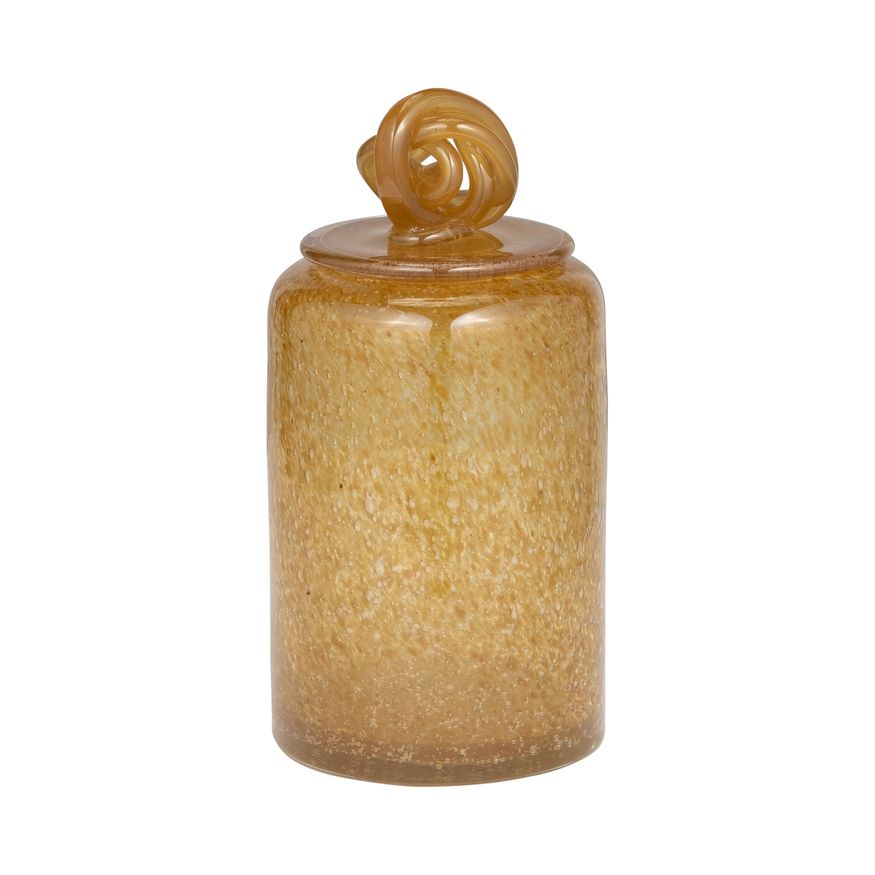 Sagebrook - 8" Glass Jar With Knot Lid