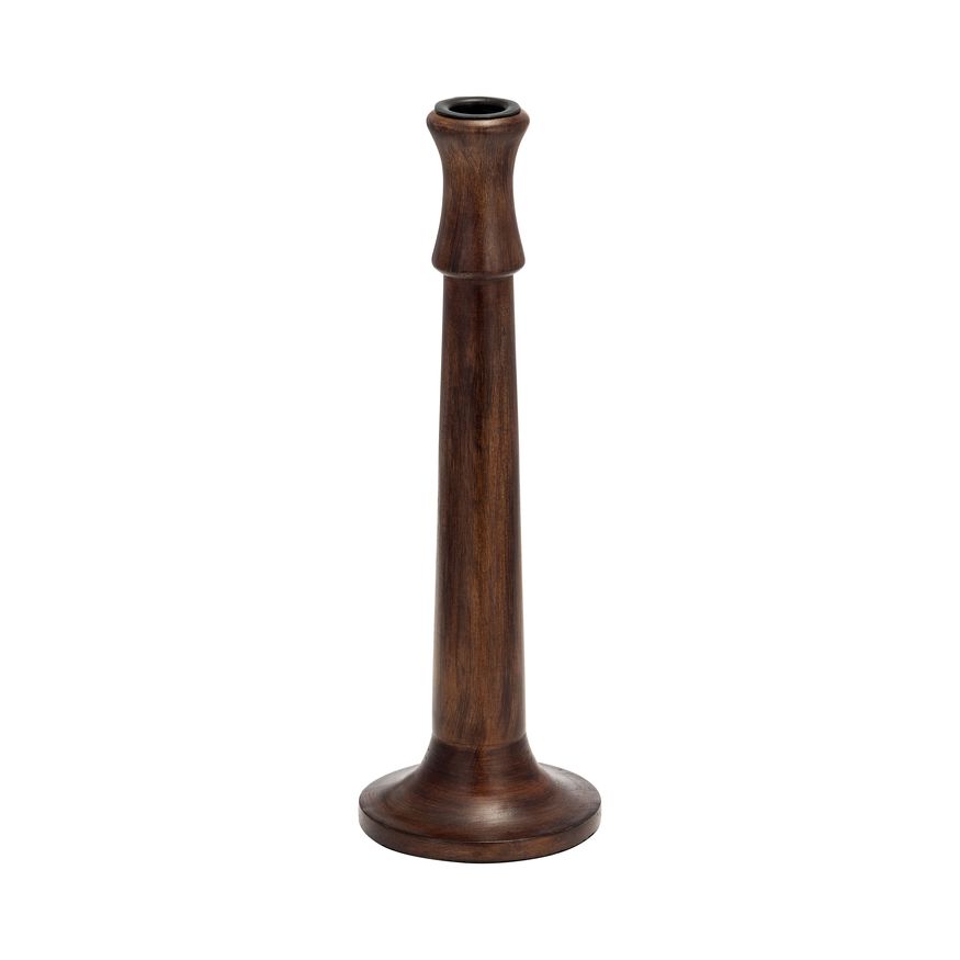 Sagebrook - 9" Wood Rustic Taper Candle Holder