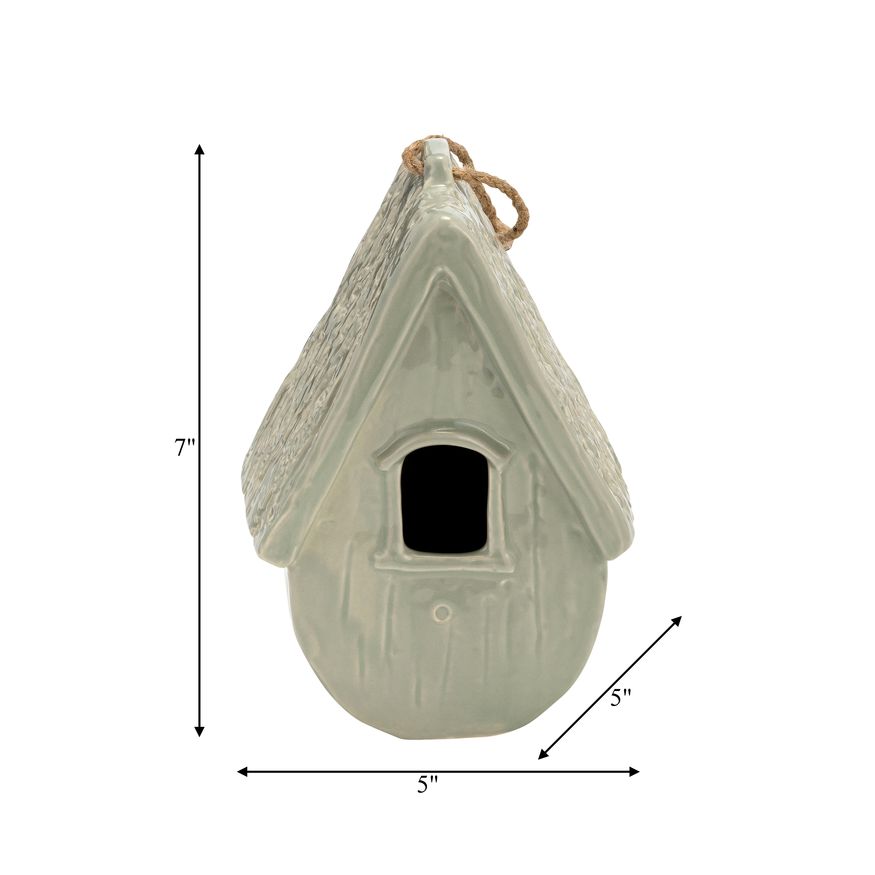 Sagebrook - Ceramic Decorative Light Green Old Bird House