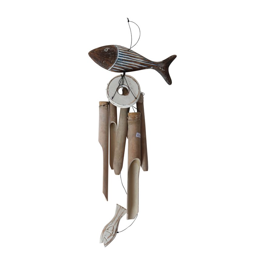 Sagebrook - 26" Wood Fish Windchime