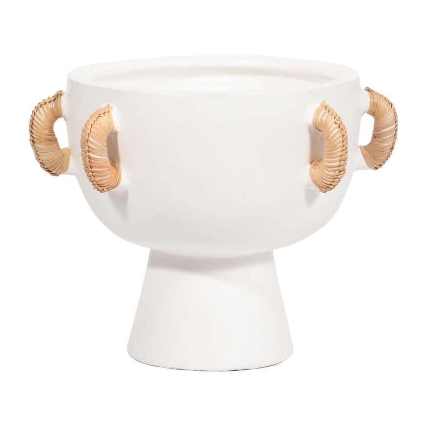 Sagebrook - 11" Terracotta Eared Bowl On Stand Vase