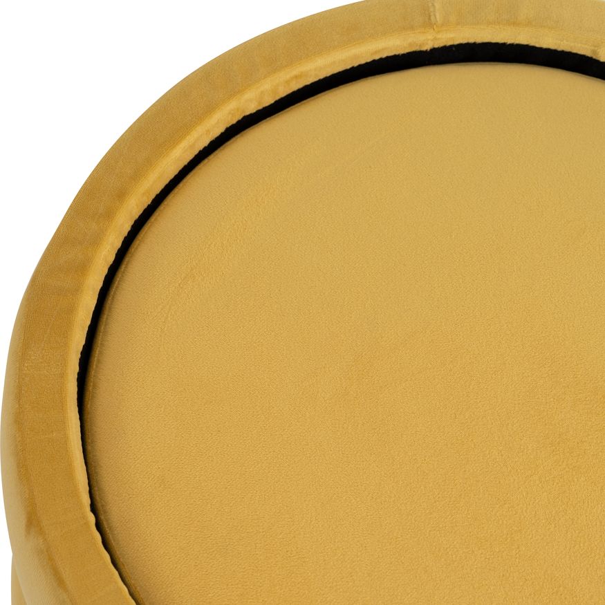Sagebrook Belted Storage Ottomans (Set Of 2) - Mustard