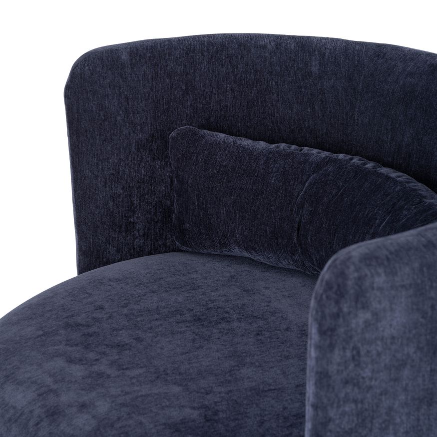 Sagebrook Round-Back Swivel Chair - Blue