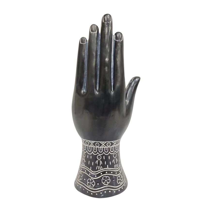 Sagebrook 10" Resin Tattoo Hand - Black