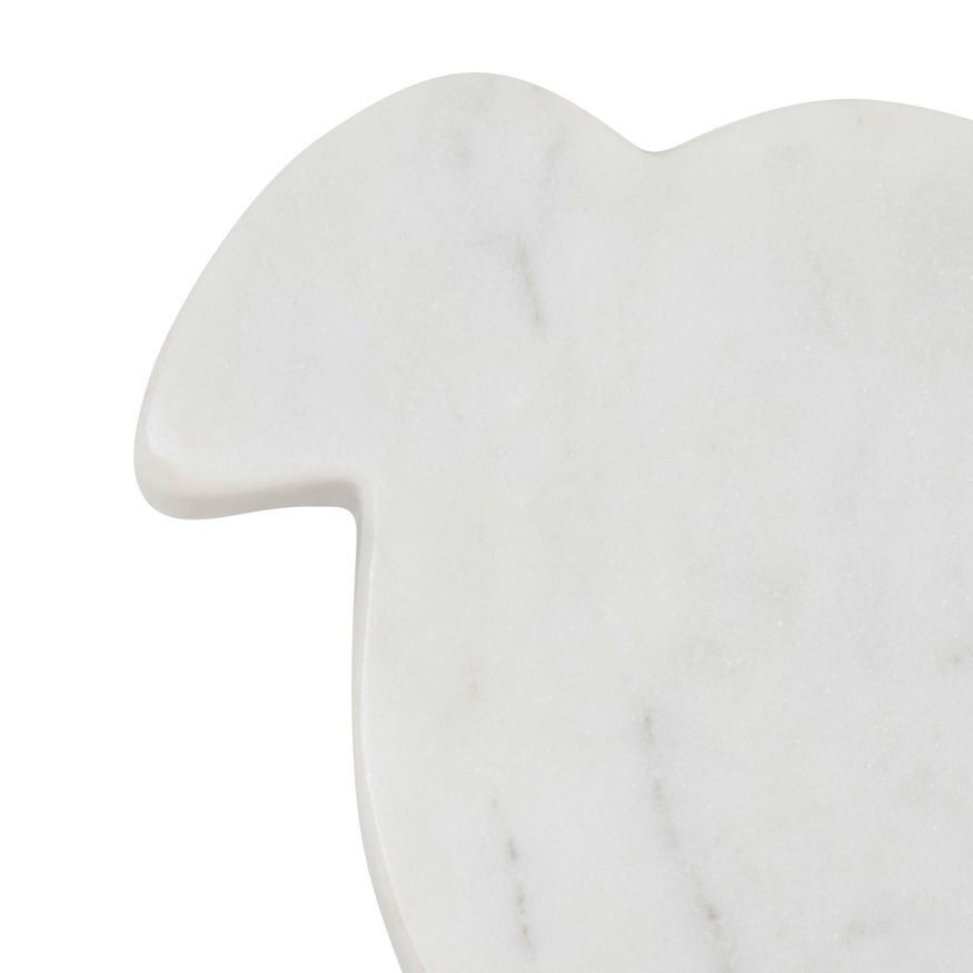 Sagebrook - 7"x5" Marble Dog Trinket Tray in White