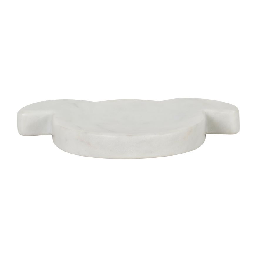 Sagebrook - 7"x5" Marble Dog Trinket Tray in White