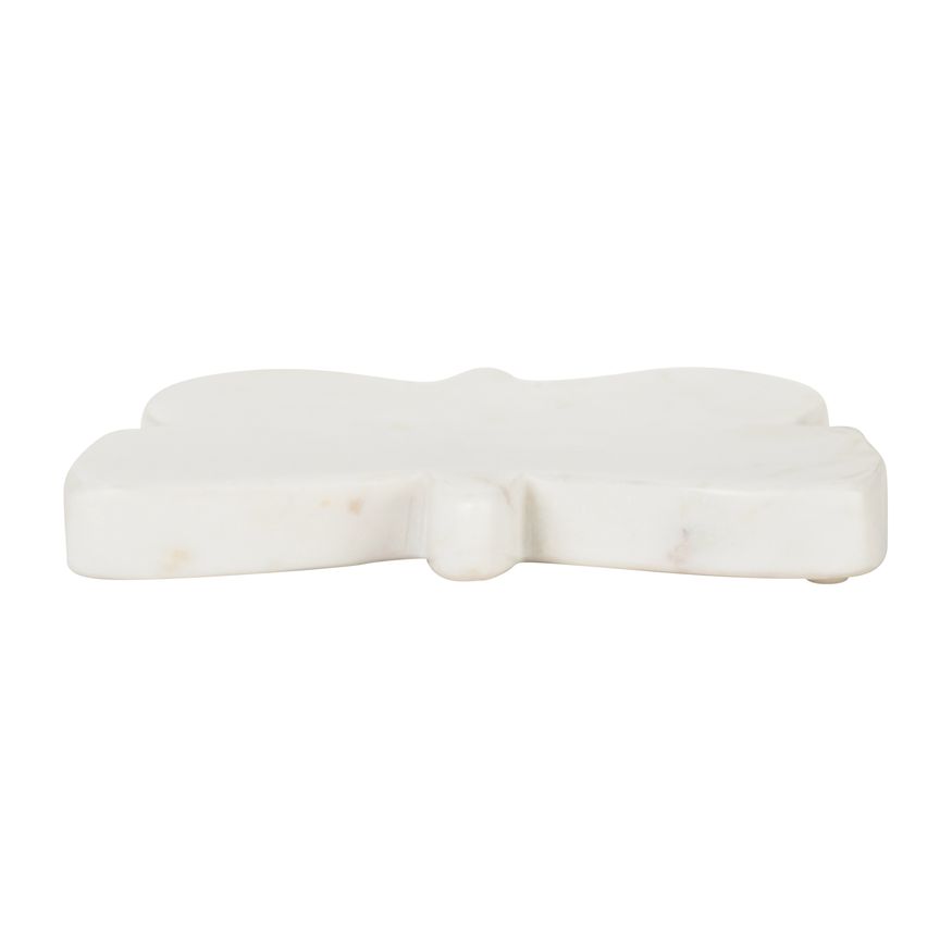 Sagebrook - 7"x5" Marble Butterfly Trinket Tray in White